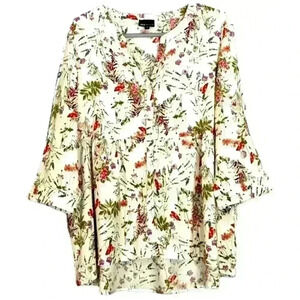Jones New York Floral Hi-low Hem Blouse (50)
